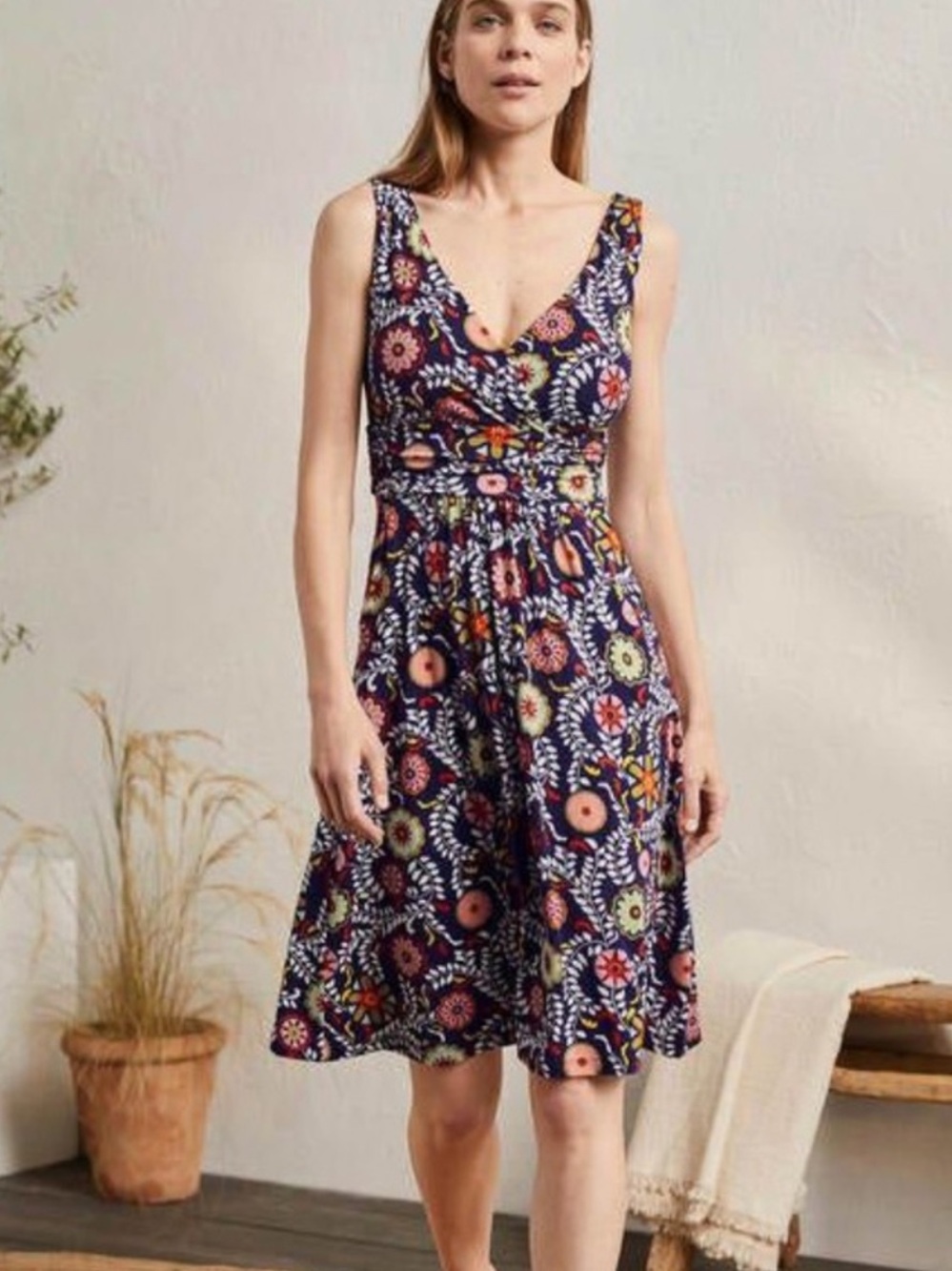 Boden Floral Midi Dress Blooms 4
